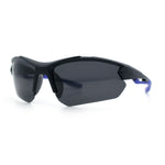 Polarized Mens Antiglare Classic Baseball Half Rim Wrap Sport Plastic Sunglasses