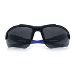 Polarized Mens Antiglare Classic Baseball Half Rim Wrap Sport Plastic Sunglasses