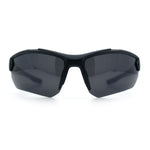Polarized Mens Antiglare Classic Baseball Half Rim Wrap Sport Plastic Sunglasses