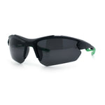 Polarized Mens Antiglare Classic Baseball Half Rim Wrap Sport Plastic Sunglasses