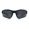 Polarized Mens Antiglare Classic Baseball Half Rim Wrap Sport Plastic Sunglasses