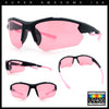 Polarized Mens Antiglare Classic Baseball Half Rim Wrap Sport Plastic Sunglasses