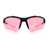 Polarized Mens Antiglare Classic Baseball Half Rim Wrap Sport Plastic Sunglasses