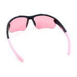 Polarized Mens Antiglare Classic Baseball Half Rim Wrap Sport Plastic Sunglasses