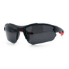 Polarized Mens Antiglare Classic Baseball Half Rim Wrap Sport Plastic Sunglasses