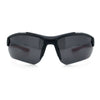 Polarized Mens Antiglare Classic Baseball Half Rim Wrap Sport Plastic Sunglasses