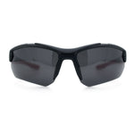 Polarized Mens Antiglare Classic Baseball Half Rim Wrap Sport Plastic Sunglasses