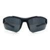 Polarized Mens Antiglare Classic Baseball Half Rim Wrap Sport Plastic Sunglasses