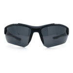 Polarized Mens Antiglare Classic Baseball Half Rim Wrap Sport Plastic Sunglasses
