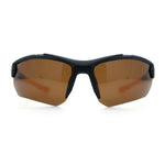 Polarized Mens Antiglare Classic Baseball Half Rim Wrap Sport Plastic Sunglasses