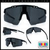Polarized Mens Antiglare Oversized Shield Half Rim Wrap Sport Plastic Sunglasses\