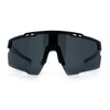 Polarized Mens Antiglare Oversized Shield Half Rim Wrap Sport Plastic Sunglasses\