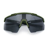 Polarized Mens Antiglare Oversized Shield Half Rim Wrap Sport Plastic Sunglasses\