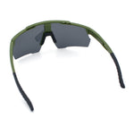 Polarized Mens Antiglare Oversized Shield Half Rim Wrap Sport Plastic Sunglasses\