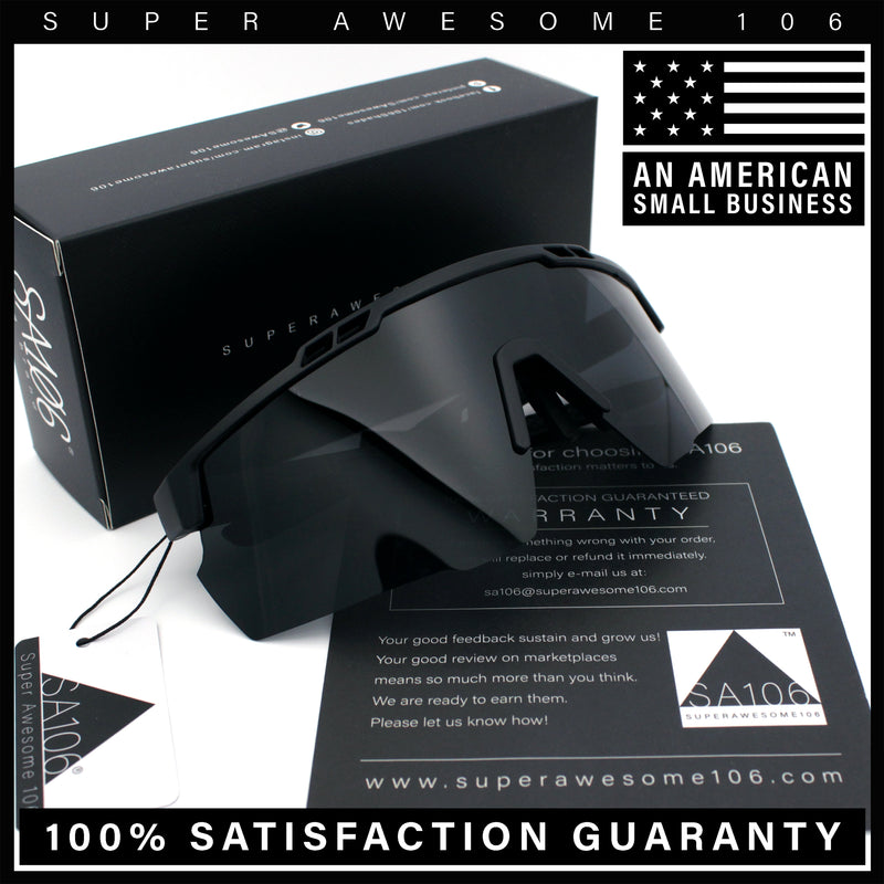 Polarized Mens Antiglare Oversized Shield Half Rim Wrap Sport Plastic Sunglasses\