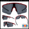 Polarized Mens Antiglare Oversized Shield Half Rim Wrap Sport Plastic Sunglasses\