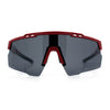 Polarized Mens Antiglare Oversized Shield Half Rim Wrap Sport Plastic Sunglasses\
