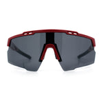 Polarized Mens Antiglare Oversized Shield Half Rim Wrap Sport Plastic Sunglasses\