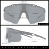 Polarized Mens Antiglare Oversized Shield Half Rim Wrap Sport Plastic Sunglasses\