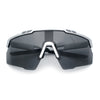 Polarized Mens Antiglare Oversized Shield Half Rim Wrap Sport Plastic Sunglasses\