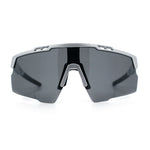 Polarized Mens Antiglare Oversized Shield Half Rim Wrap Sport Plastic Sunglasses\