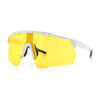 Polarized Mens Antiglare Oversized Shield Half Rim Wrap Sport Plastic Sunglasses\