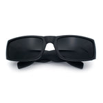 Iconic 90s Street Gangster Limo All Black Narrow Rectangle Sunglasses