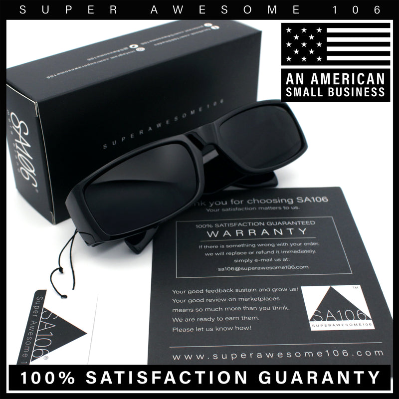 Iconic 90s Street Gangster Limo All Black Narrow Rectangle Sunglasses