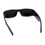 Iconic 90s Street Gangster Limo All Black Narrow Rectangle Sunglasses