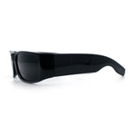Iconic 90s Street Gangster Limo All Black Narrow Rectangle Sunglasses