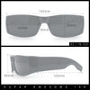 Iconic 90s Street Gangster Limo All Black Narrow Rectangle Sunglasses