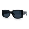 Womens Grim Reaper Logo Mod Fashion Rectangle Plastic Sunglasses