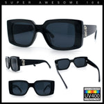 Womens Grim Reaper Logo Mod Fashion Rectangle Plastic Sunglasses