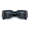 Womens Grim Reaper Logo Mod Fashion Rectangle Plastic Sunglasses
