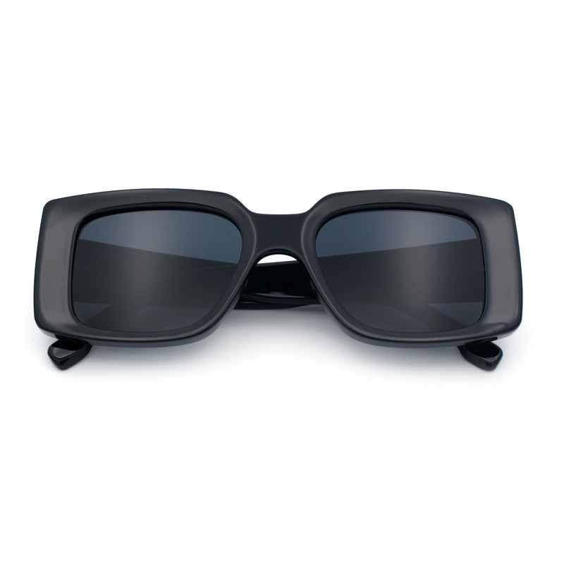 Womens Grim Reaper Logo Mod Fashion Rectangle Plastic Sunglasses