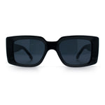 Womens Grim Reaper Logo Mod Fashion Rectangle Plastic Sunglasses