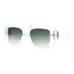 Womens Grim Reaper Logo Mod Fashion Rectangle Plastic Sunglasses