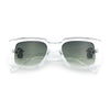 Womens Grim Reaper Logo Mod Fashion Rectangle Plastic Sunglasses