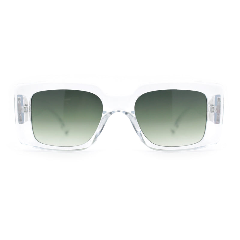 Womens Grim Reaper Logo Mod Fashion Rectangle Plastic Sunglasses