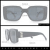 Womens Grim Reaper Logo Mod Fashion Rectangle Plastic Sunglasses