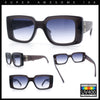 Womens Grim Reaper Logo Mod Fashion Rectangle Plastic Sunglasses
