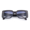 Womens Grim Reaper Logo Mod Fashion Rectangle Plastic Sunglasses