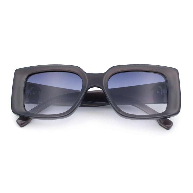 Womens Grim Reaper Logo Mod Fashion Rectangle Plastic Sunglasses