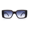 Womens Grim Reaper Logo Mod Fashion Rectangle Plastic Sunglasses