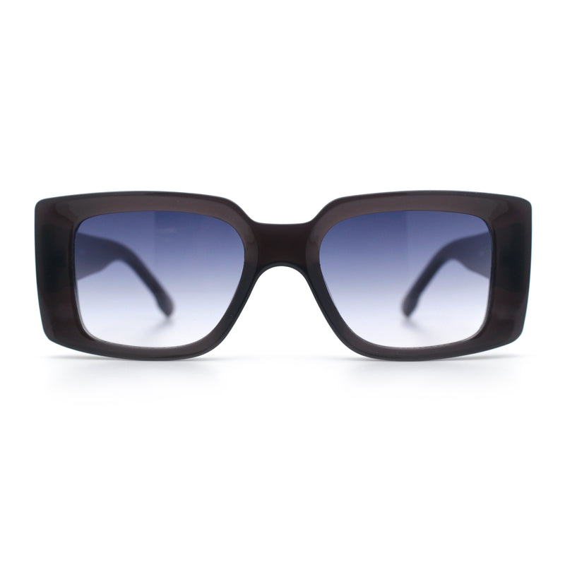 Womens Grim Reaper Logo Mod Fashion Rectangle Plastic Sunglasses