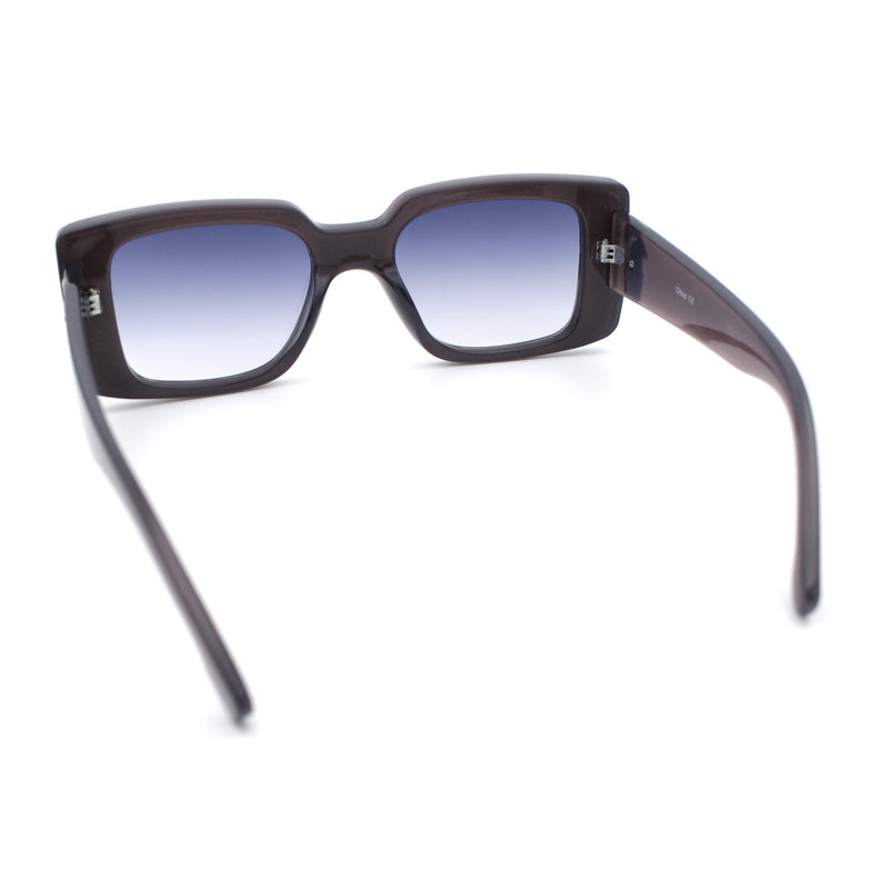 Womens Grim Reaper Logo Mod Fashion Rectangle Plastic Sunglasses