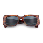 Womens Grim Reaper Logo Mod Fashion Rectangle Plastic Sunglasses