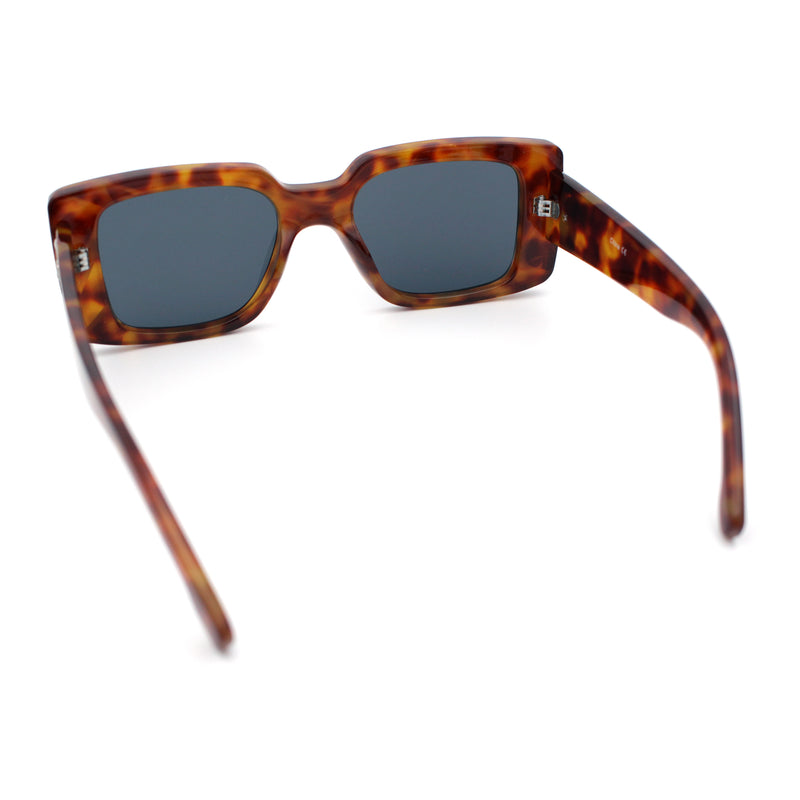 Womens Grim Reaper Logo Mod Fashion Rectangle Plastic Sunglasses
