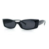 Womens Narrow Rectangle Cat Eye Retro Gothic Diva Sunglasses