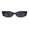 Womens Narrow Rectangle Cat Eye Retro Gothic Diva Sunglasses